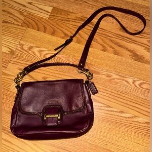Coach Dark Red Leather Crossbody Bag